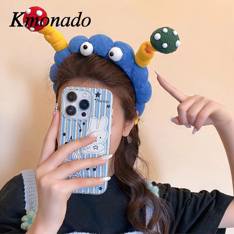 Cute Goofy Twist Eyestalk Headband – Blue 2025 Hairband for Washing Face or Styling