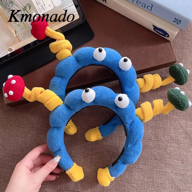Cute Goofy Twist Eyestalk Headband – Blue 2025 Hairband for Washing Face or Styling