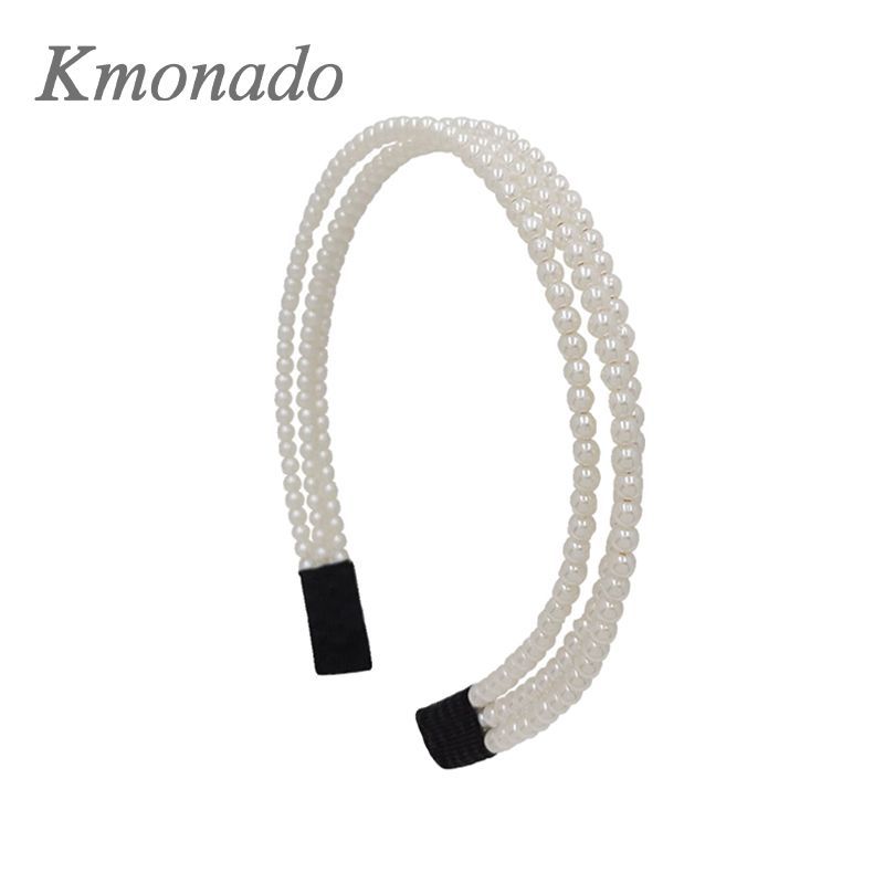 pearl headband female super fairy French romantic Internet celebrity face wash high cranial top pressure hairpin premium headdress