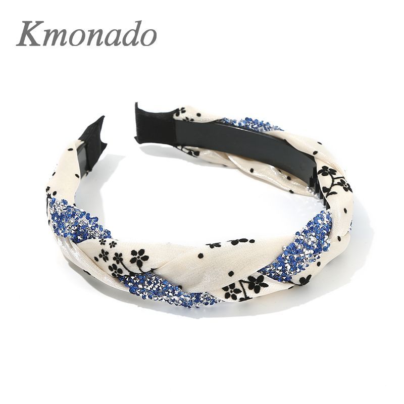 Cross Broken Diamond Premium Sense Thousand Gold Wind Pressure Hair Headband Fashion Headband Simple Versatile Retro Hair Accessories