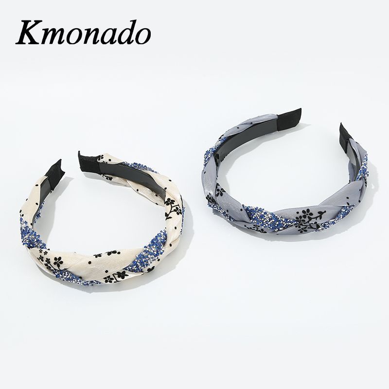 Cross Broken Diamond Premium Sense Thousand Gold Wind Pressure Hair Headband Fashion Headband Simple Versatile Retro Hair Accessories