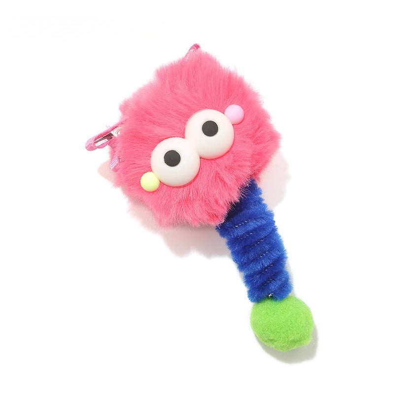 Kmonado Internet celebrity new plush color cute little monster hairpin fluff hairpin children funny headgear