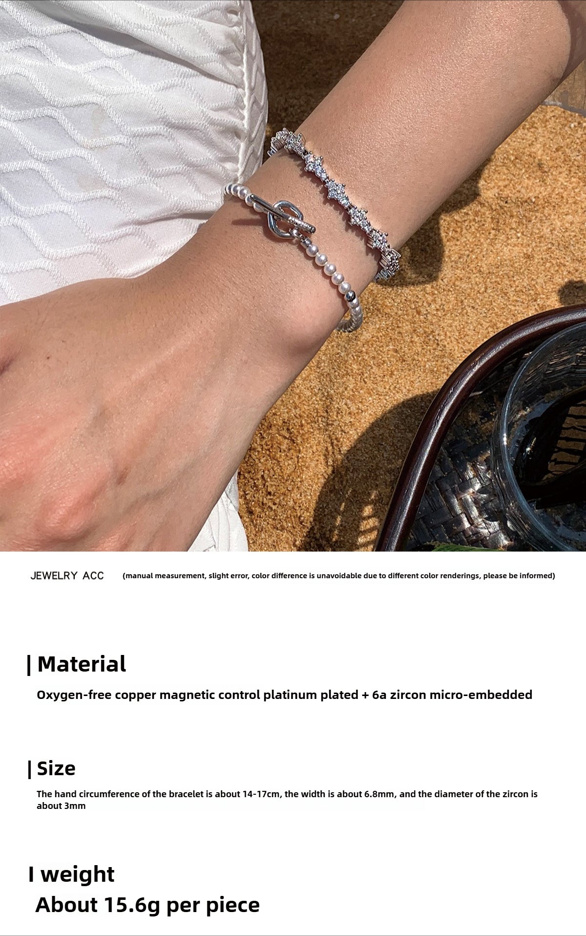 Super flash full diamond zircon silver bracelet women's model is suitable for summer light luxury exquisite fashion 2025 new popular bracelet