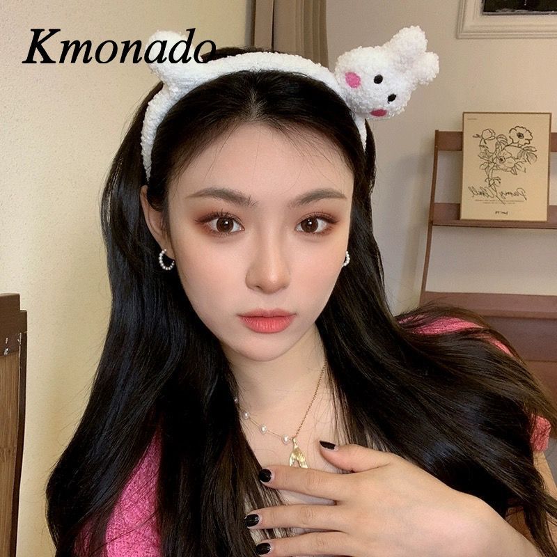cute cartoon plush face wash headband women's versatile non-slip pressure hair fashion headband hairpin headgear