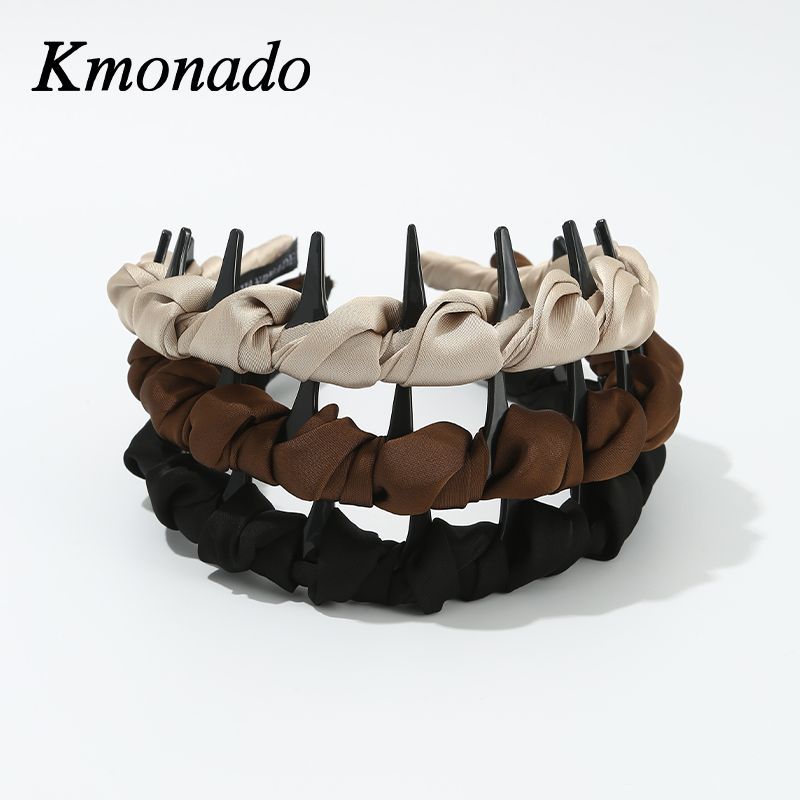 French Premium Temperament Toothed Headband High Cranium Top Hairpin Non-Slip Headband Face Wash Hair Press Accessories