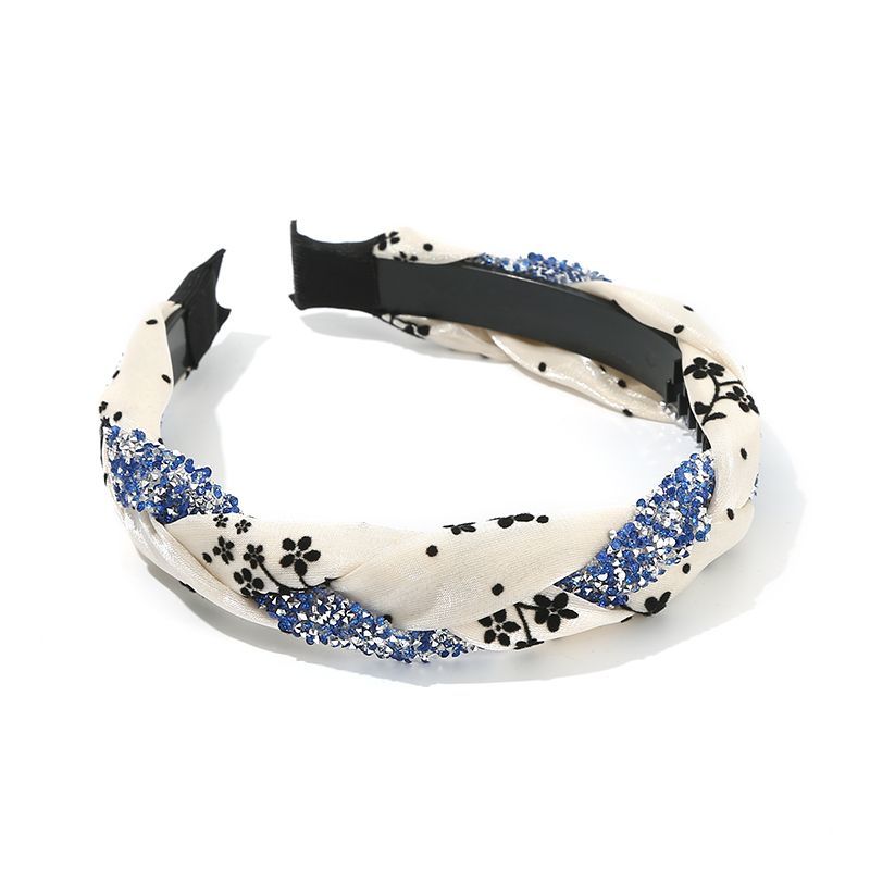 Cross Broken Diamond Premium Sense Thousand Gold Wind Pressure Hair Headband Fashion Headband Simple Versatile Retro Hair Accessories