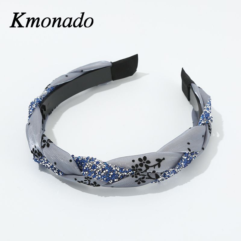 Cross Broken Diamond Premium Sense Thousand Gold Wind Pressure Hair Headband Fashion Headband Simple Versatile Retro Hair Accessories