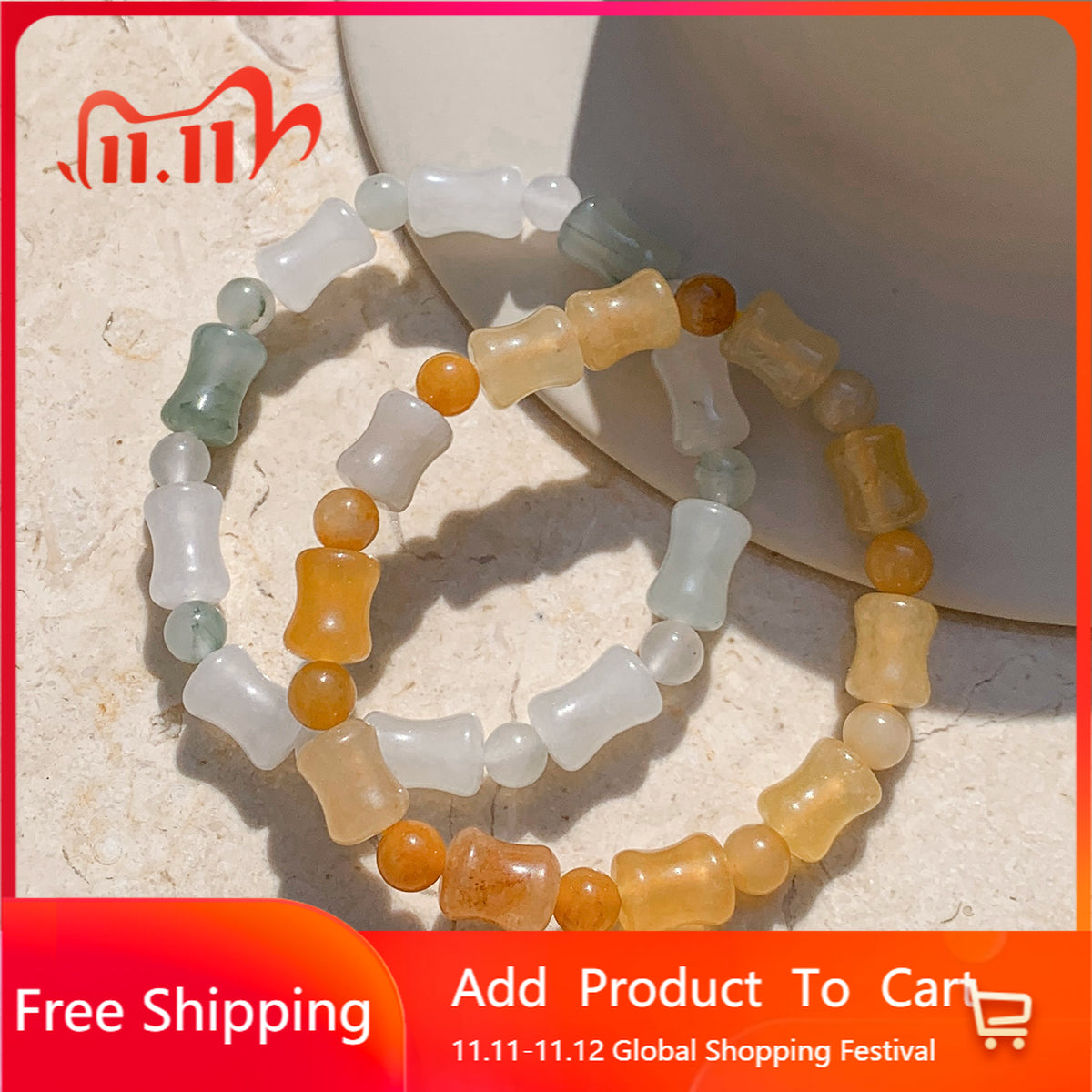Tianshan green yellow jade white bracelet women's summer light luxury exquisite fashion 2025 new popular cool bracelet