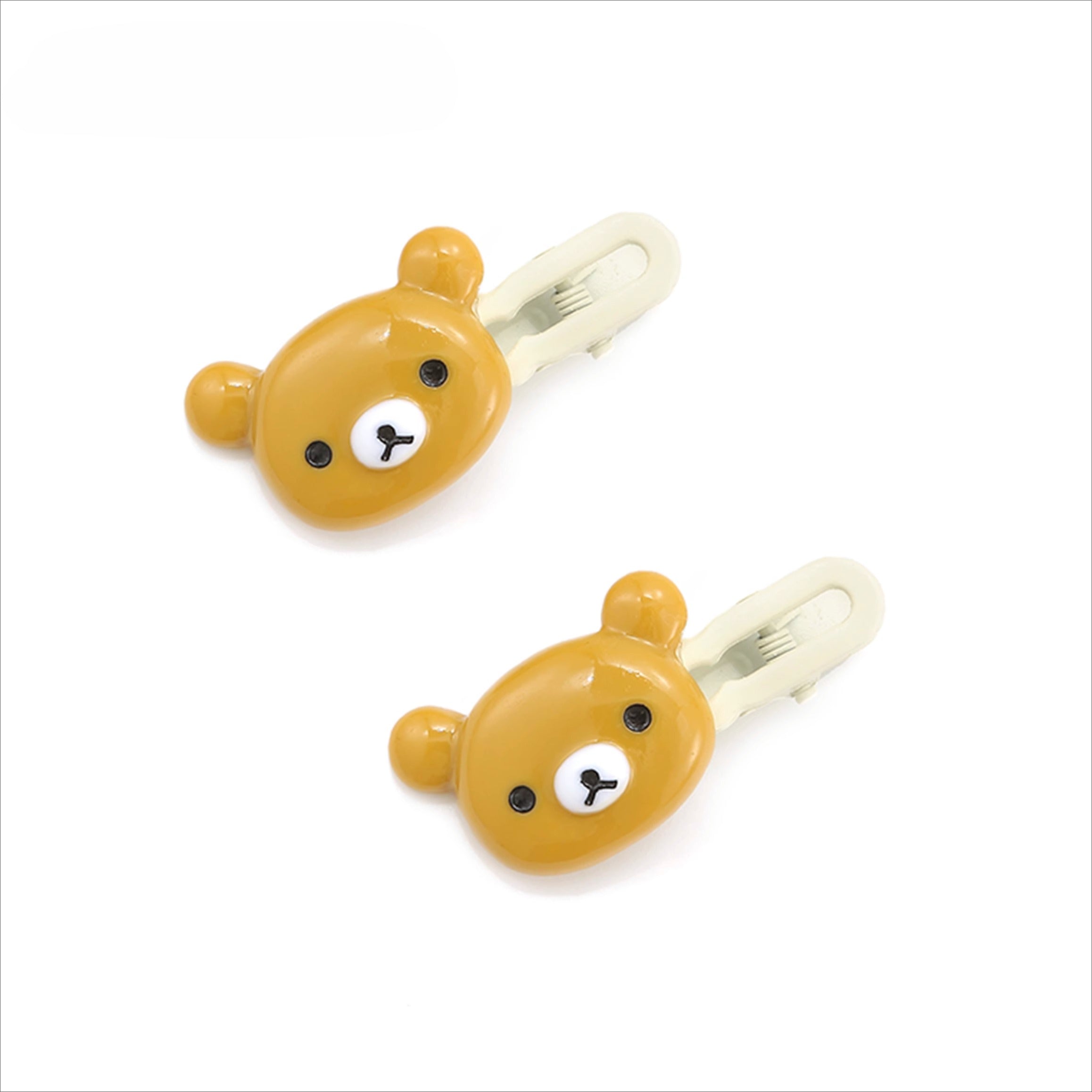 Milk coffee bear cute hairpin bangs clip side clip seamless simple hair accessories cute college style