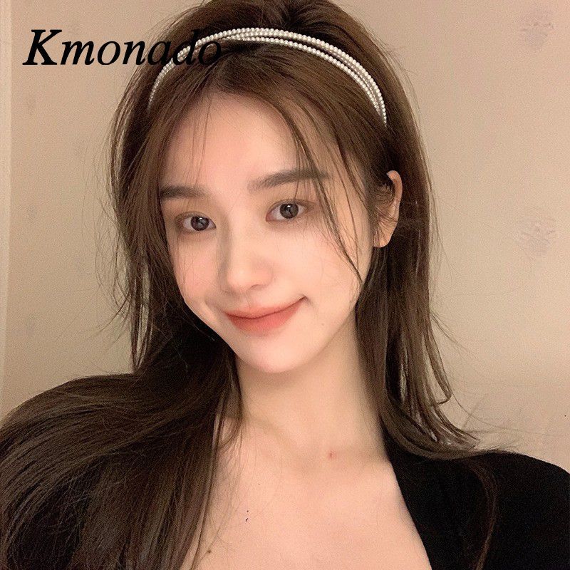 pearl headband female super fairy French romantic Internet celebrity face wash high cranial top pressure hairpin premium headdress