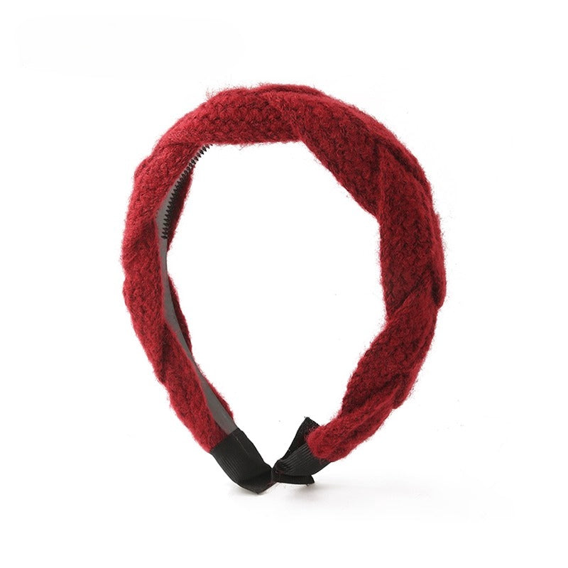 Daily simple new wool headband, high cranial top, small face, fashionable versatile headband, classic hair accessories