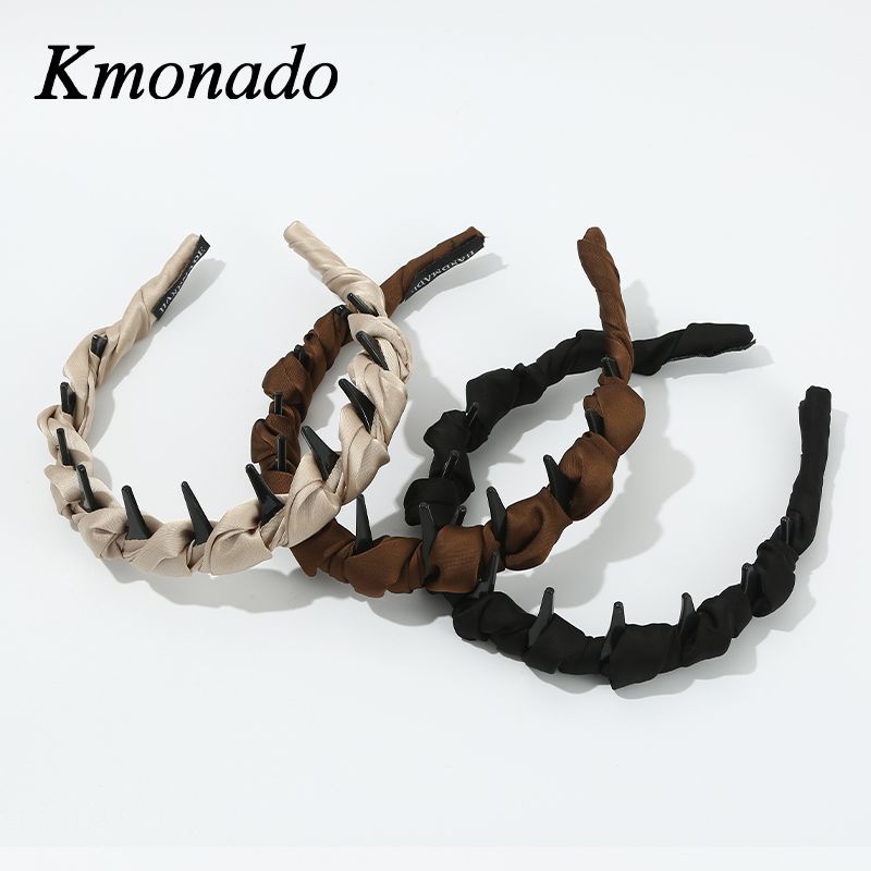 French Premium Temperament Toothed Headband High Cranium Top Hairpin Non-Slip Headband Face Wash Hair Press Accessories