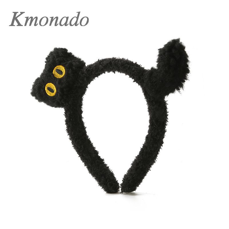 cute cartoon plush face wash headband women's versatile non-slip pressure hair fashion headband hairpin headgear