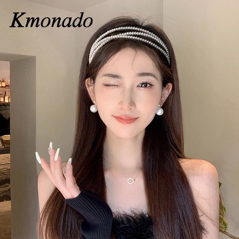 pearl headband female super fairy French romantic Internet celebrity face wash high cranial top pressure hairpin premium headdress
