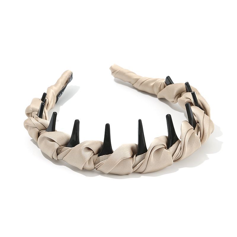 French Premium Temperament Toothed Headband High Cranium Top Hairpin Non-Slip Headband Face Wash Hair Press Accessories