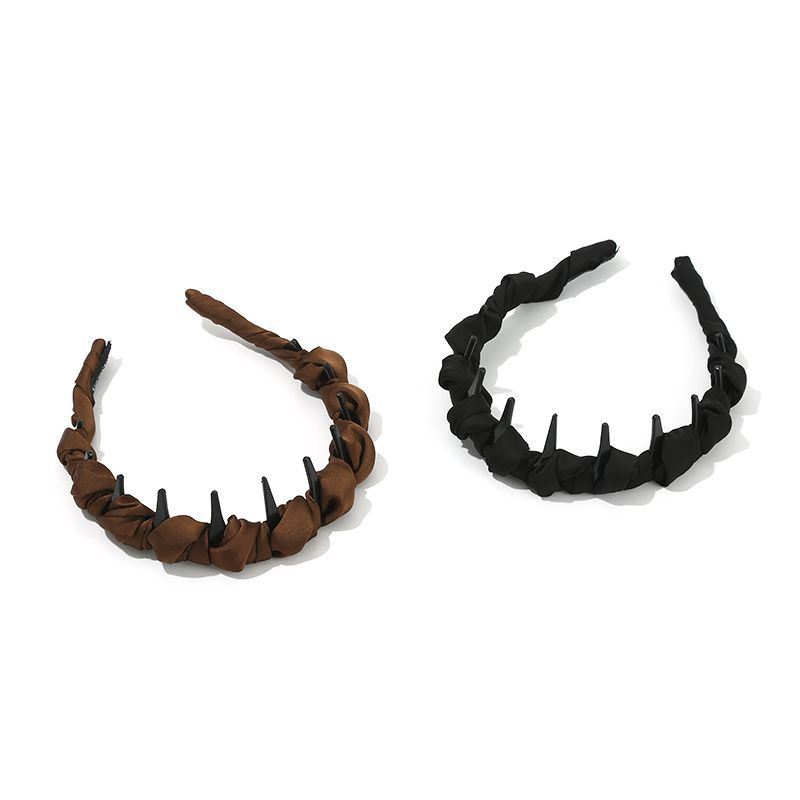 French Premium Temperament Toothed Headband High Cranium Top Hairpin Non-Slip Headband Face Wash Hair Press Accessories