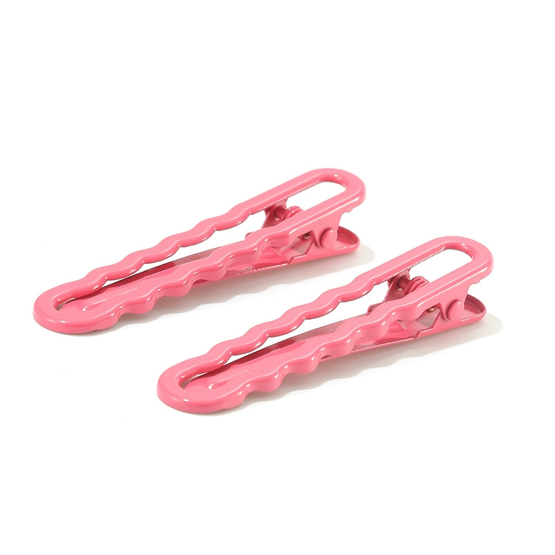 Kmonado girl candy color metal hollow hairpin simple versatile edge clip bangs clip broken hair clip headgear