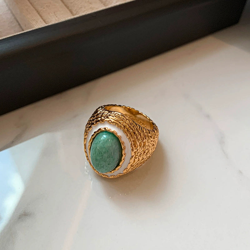 Retro enamel color Tianhe gemstone necklace women's new Chinese style 2025 new popular light luxury niche sweater chain neck chain