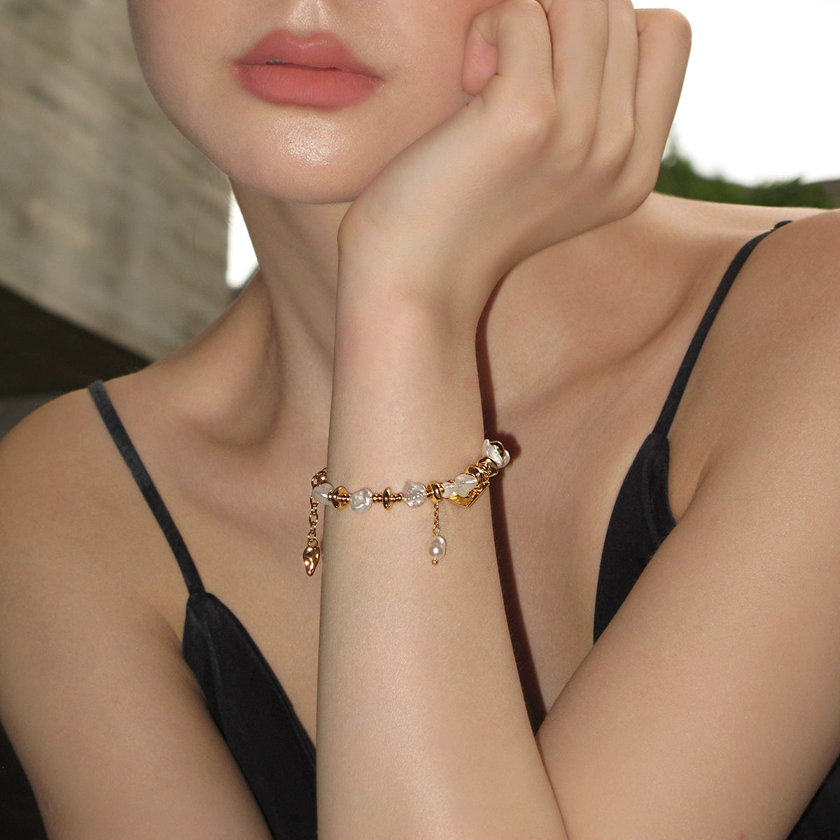 Natural Baroque Pearl Bracelet Women's Summer Light Luxury Niche Exquisite High-end French 2025 New Popular Bracelet