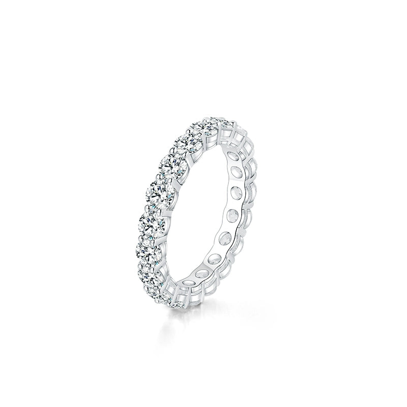 Fire color zircon full diamond row diamond middle finger index finger ring women's fashion exquisite personality light luxury niche unique ring