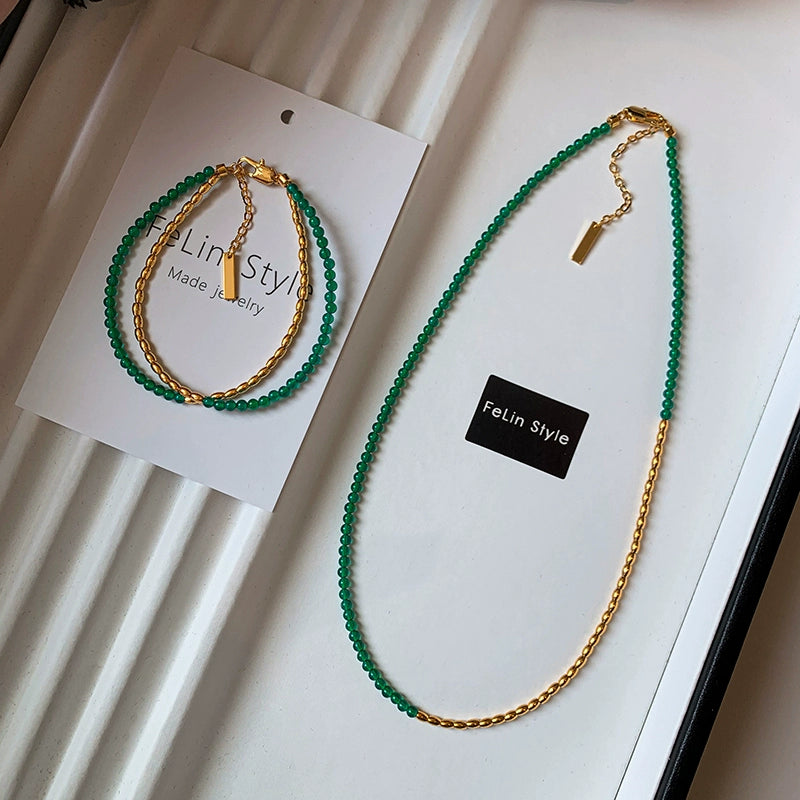 2025 New Year's red beaded necklace women's high-end accessories 2025 new explosion exquisite light luxury high-end sweater chain