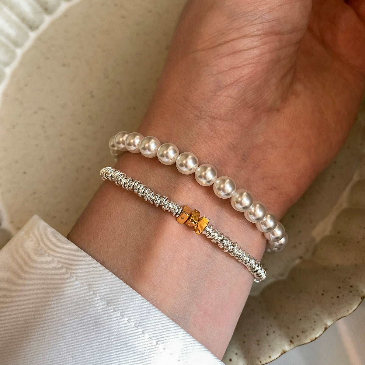 Small sugar cube broken gold bracelet women's light luxury niche design exquisite fashion 2025 new high-end bracelet jewelry