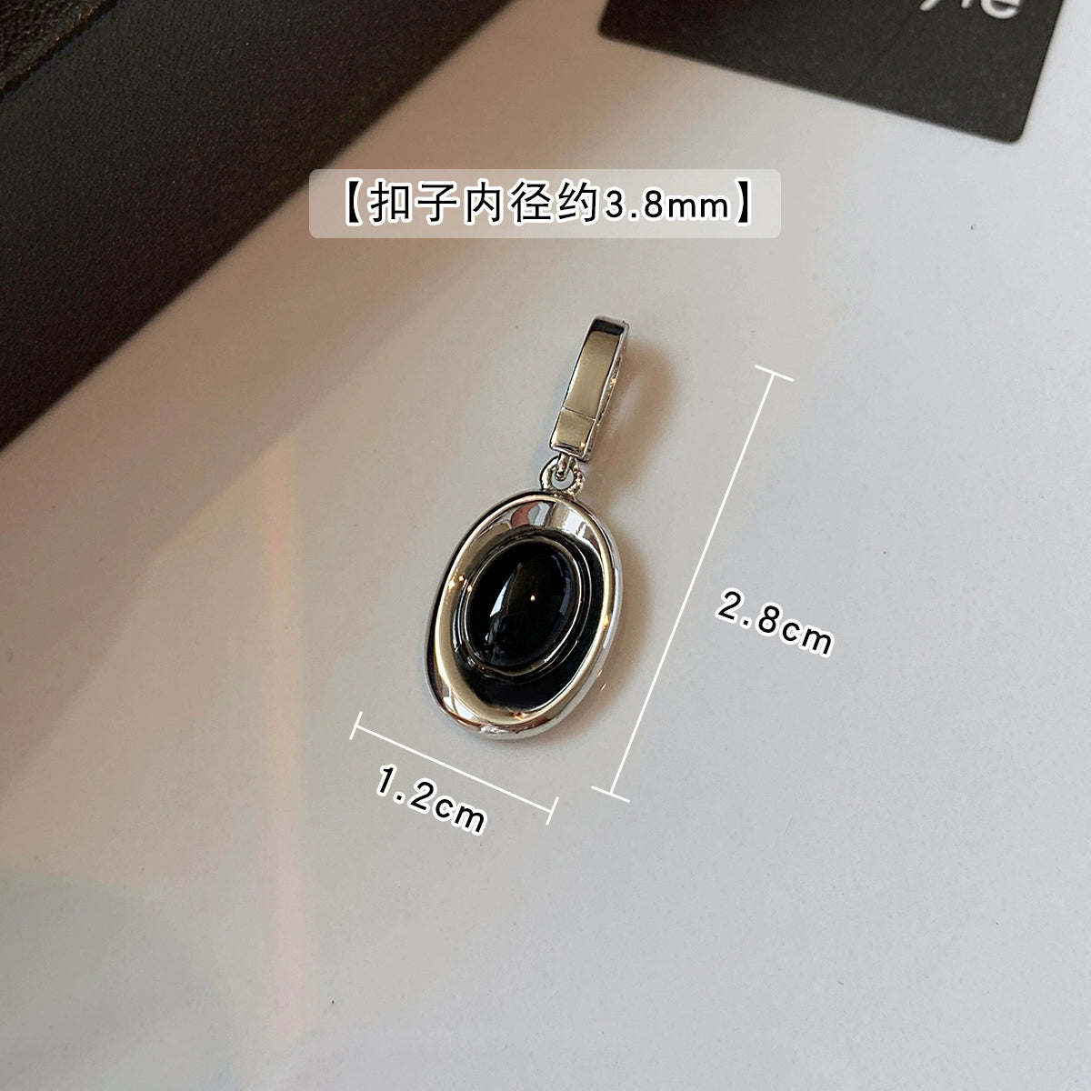 Love Round Shield Necklace Pendant DIY Jewelry Accessories Metal Silver Universal Buckle Pendant Light Luxury Premium Sense