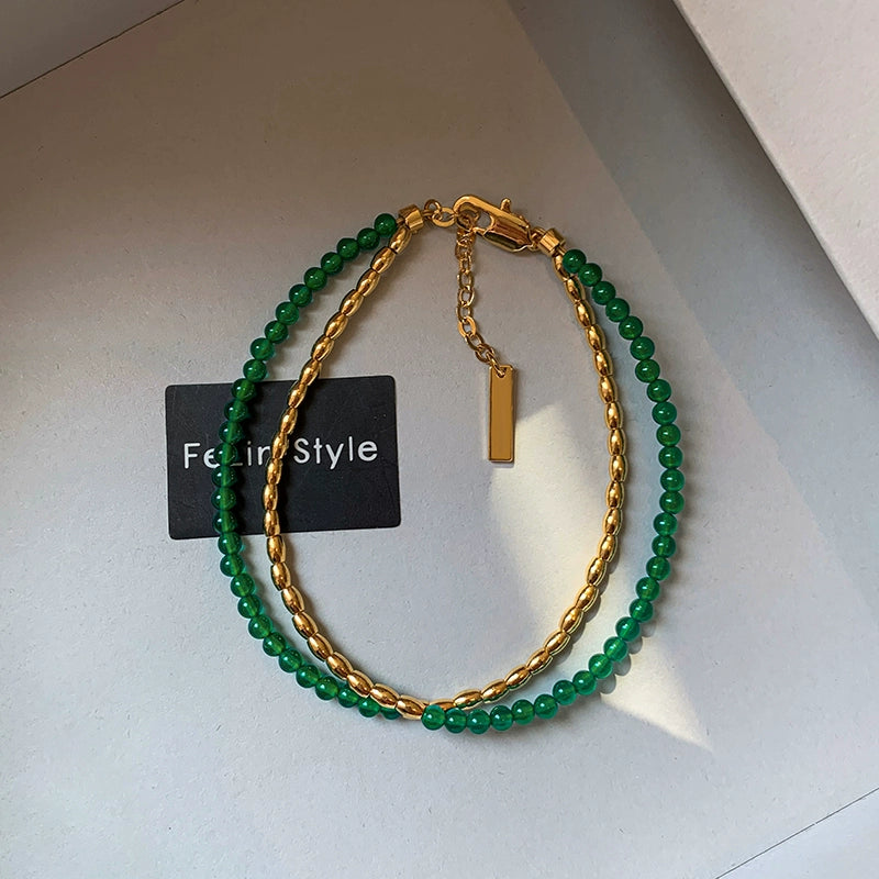 2025 New Year's red beaded bracelet women's high-end light luxury exquisite niche 2025 new bracelet high-end jewelry