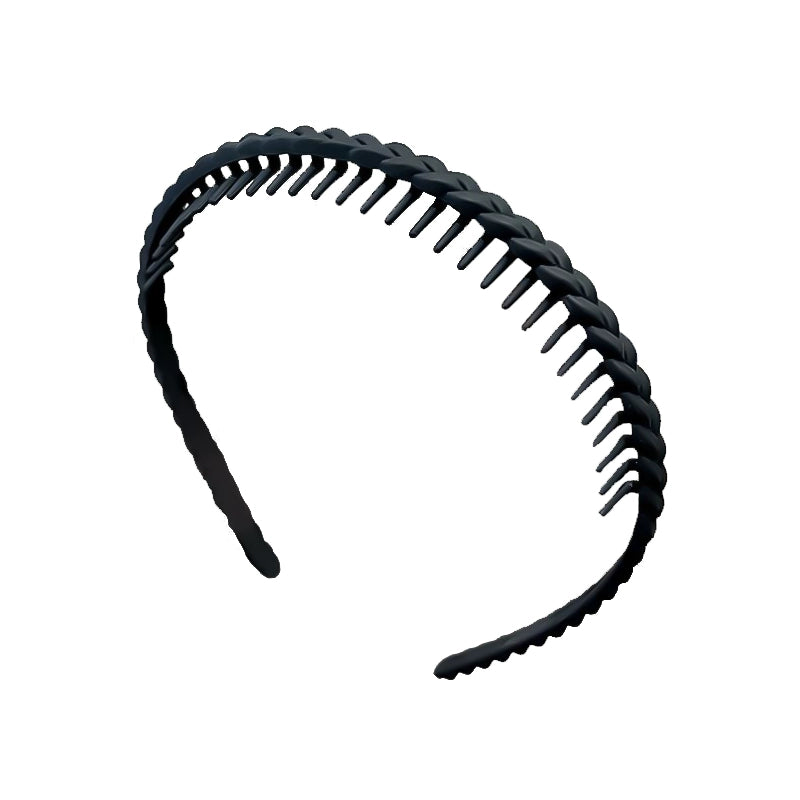 simple black headband versatile go out with teeth pressure hair non-slip headband women wash face broken hair card hairpin