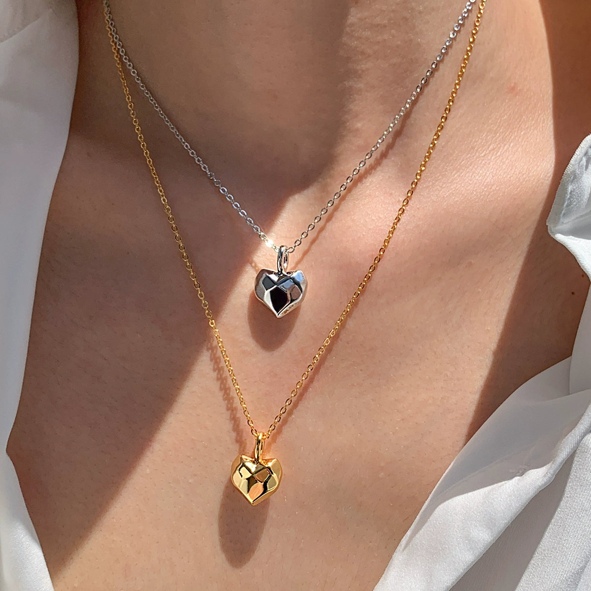 Unique design irregular love pendant necklace women's accessories long summer light luxury niche high-end sweater chain