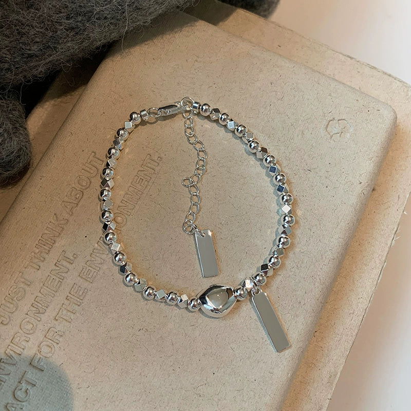 Broken silver car flower beads pearl bracelet women's light luxury niche temperament exquisite unique high-end silver jewelry