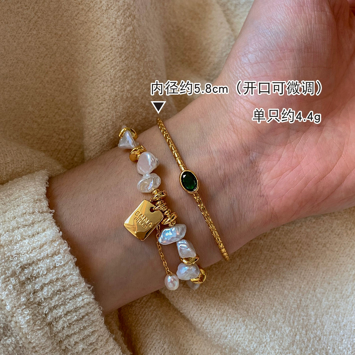 Natural Baroque Pearl Bracelet Women's Summer Light Luxury Niche Exquisite High-end French 2025 New Popular Bracelet