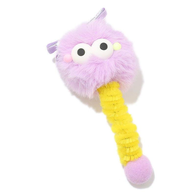 Kmonado Internet celebrity new plush color cute little monster hairpin fluff hairpin children funny headgear