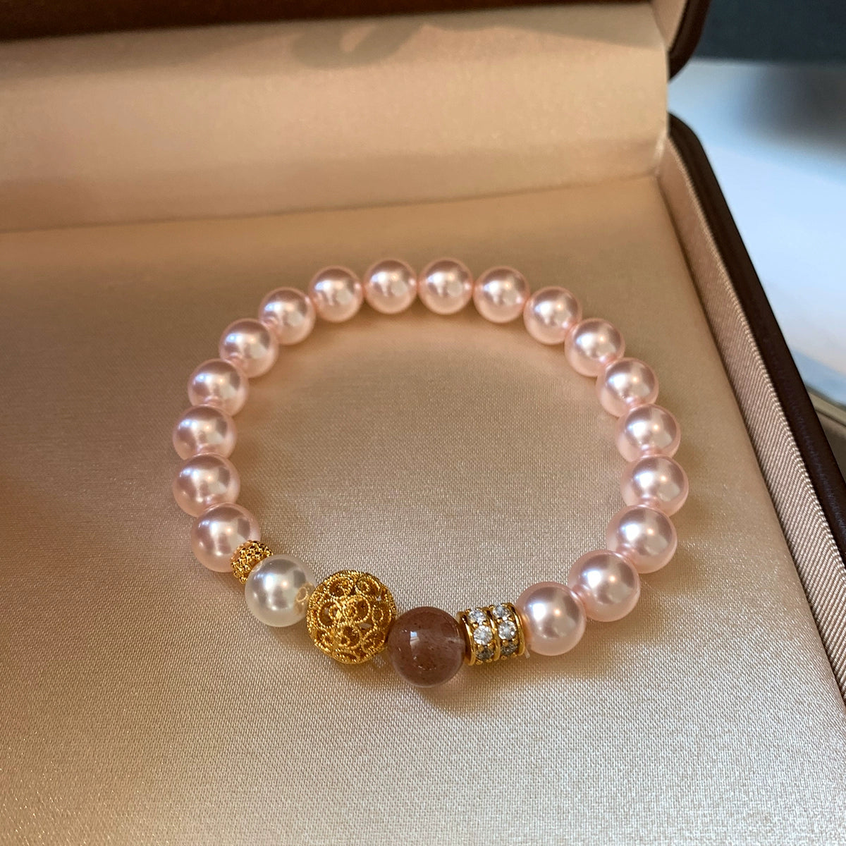 Cinnabar Red S Home Pearl Bracelet Girls' Light Luxury Niche Exquisite Fashion 2025 New Chinese Popular Bracelet