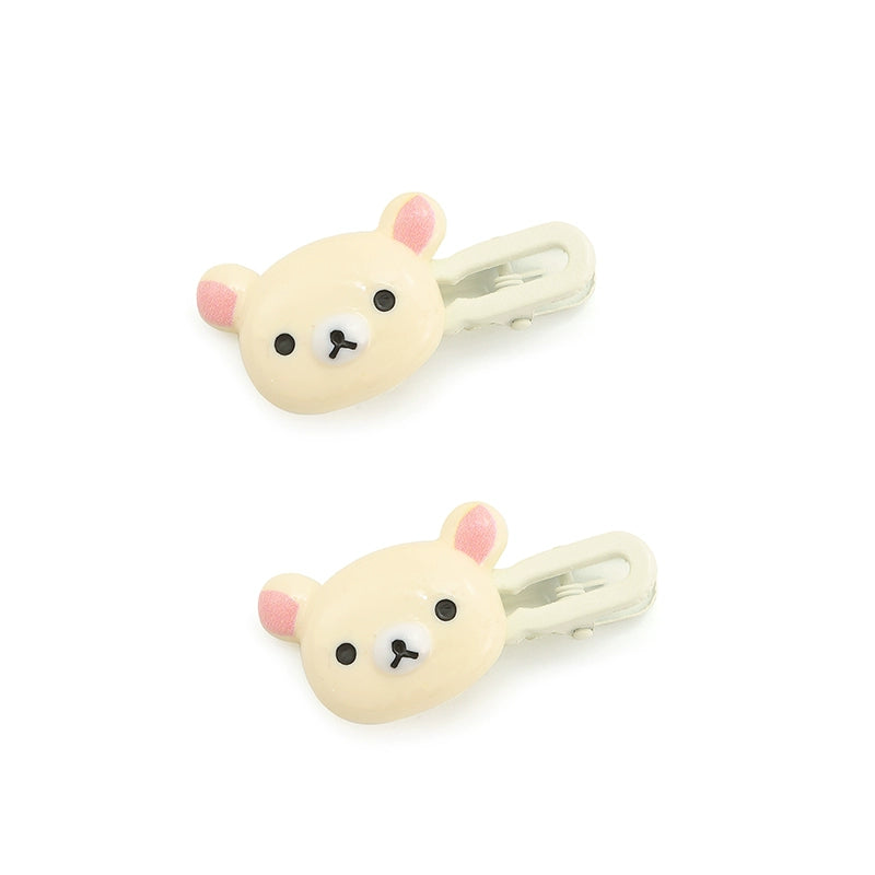Milk coffee bear cute hairpin bangs clip side clip seamless simple hair accessories cute college style