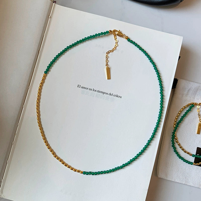 2025 New Year's red beaded necklace women's high-end accessories 2025 new explosion exquisite light luxury high-end sweater chain