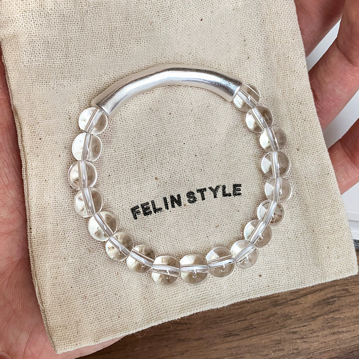 Silver Bamboo White Crystal Bracelet Women's Light Luxury Exquisite Fashion Unique Design High-end Lucky Jewelry Bracelet