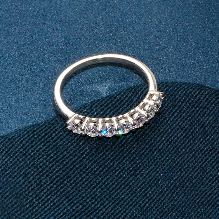 Fire color zircon full diamond row diamond middle finger index finger ring women's fashion exquisite personality light luxury niche unique ring