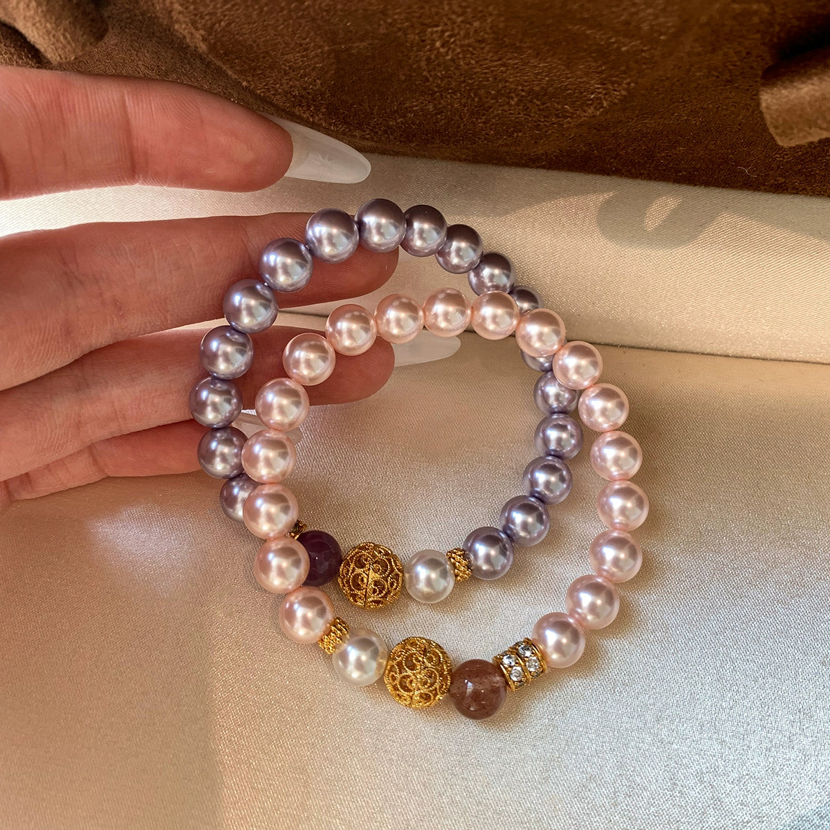 Cinnabar Red S Home Pearl Bracelet Girls' Light Luxury Niche Exquisite Fashion 2025 New Chinese Popular Bracelet