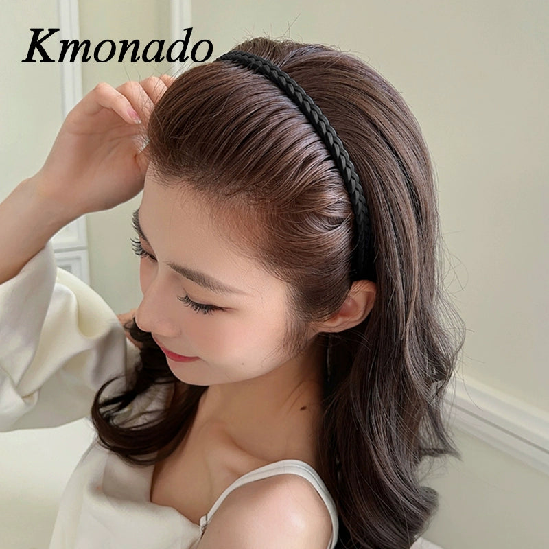 simple black headband versatile go out with teeth pressure hair non-slip headband women wash face broken hair card hairpin