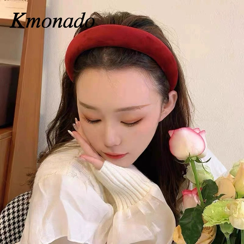 Daily simple new wool headband, high cranial top, small face, fashionable versatile headband, classic hair accessories