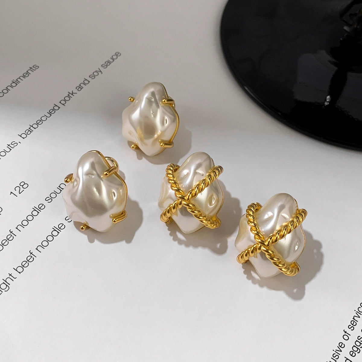 Irregular Baroque Pearl Earrings Femininity Accessories Premium 2025 New Light Luxury Retro Stud Earrings