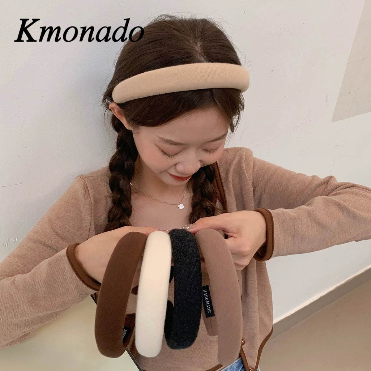 Headband Female Internet celebrity High cranial top Wide edge Height pressure hair headband 2021 New face wash hair bundle
