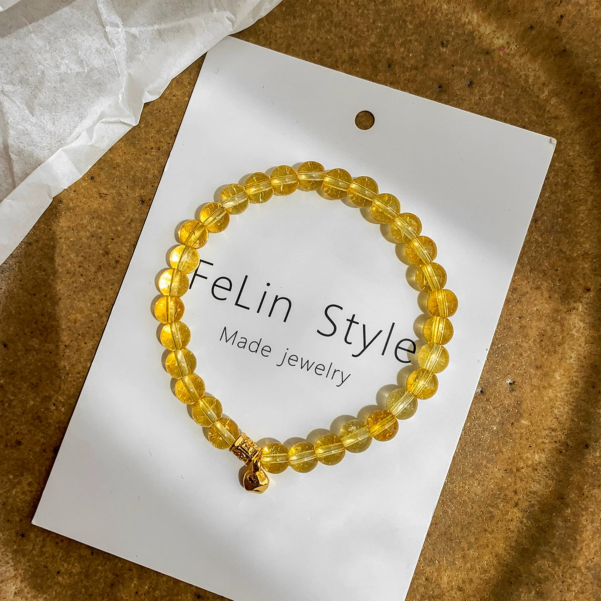 Natural citrine bracelet women's light luxury exquisite fashion 2025 super fire new metaphysical wealth beaded bracelet