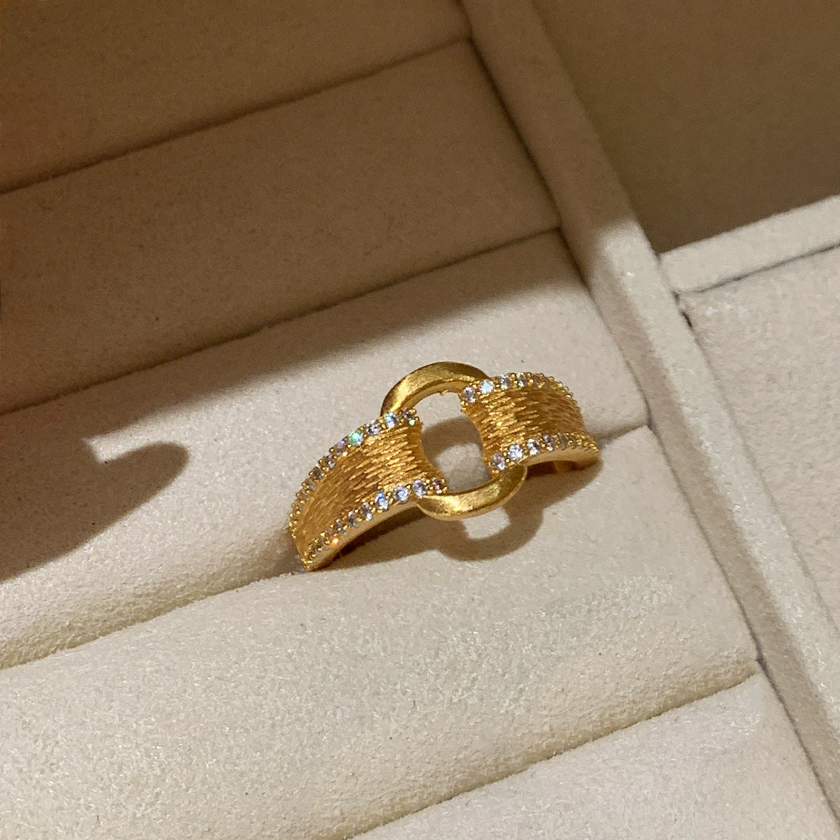 Retro brushed diamond-encrusted lace metal silver index finger ring women's opening adjustable light luxury exquisite niche design