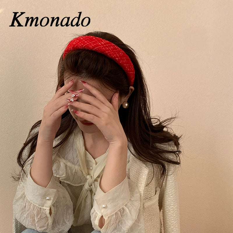 Daily simple new wool headband, high cranial top, small face, fashionable versatile headband, classic hair accessories