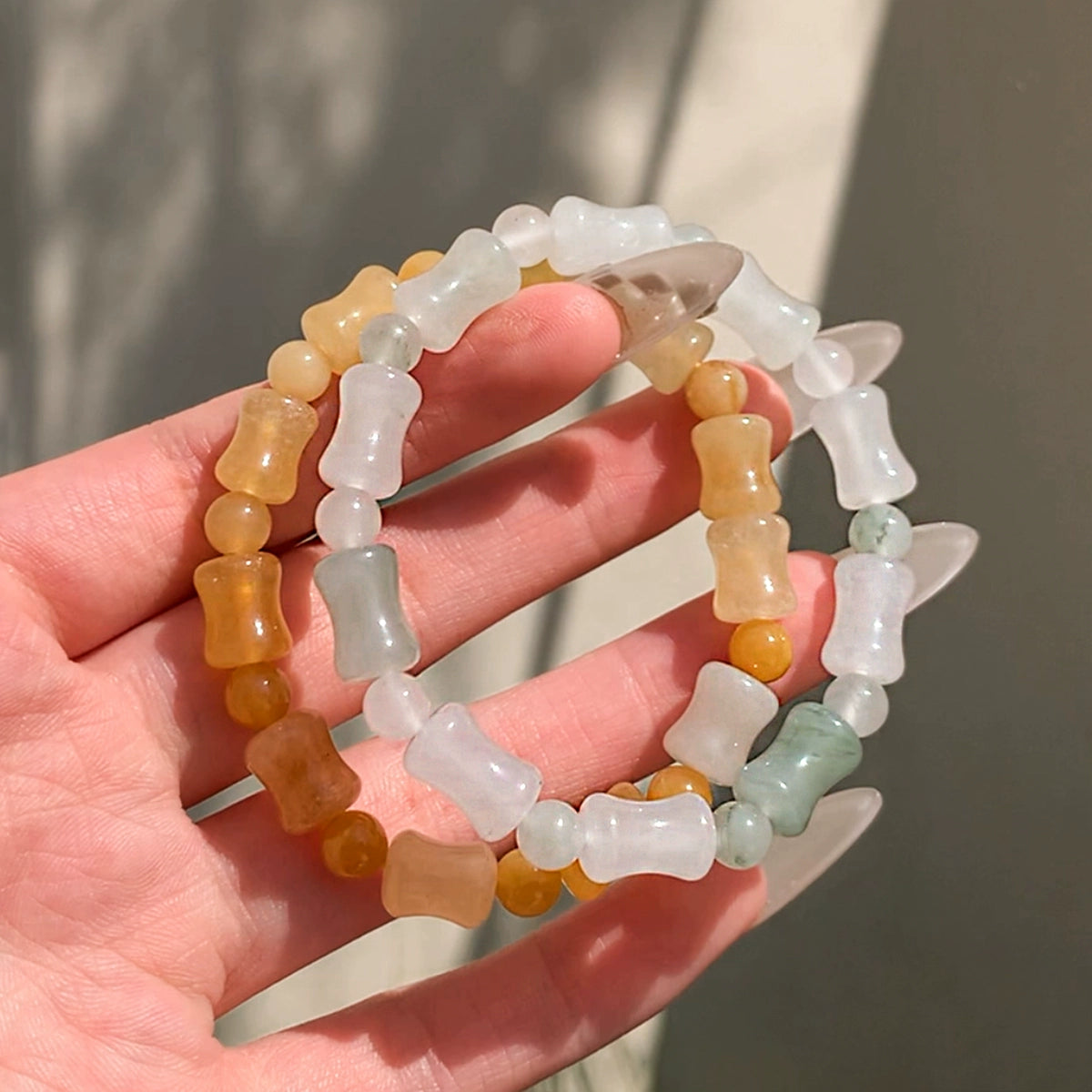 Tianshan green yellow jade white bracelet women's summer light luxury exquisite fashion 2025 new popular cool bracelet
