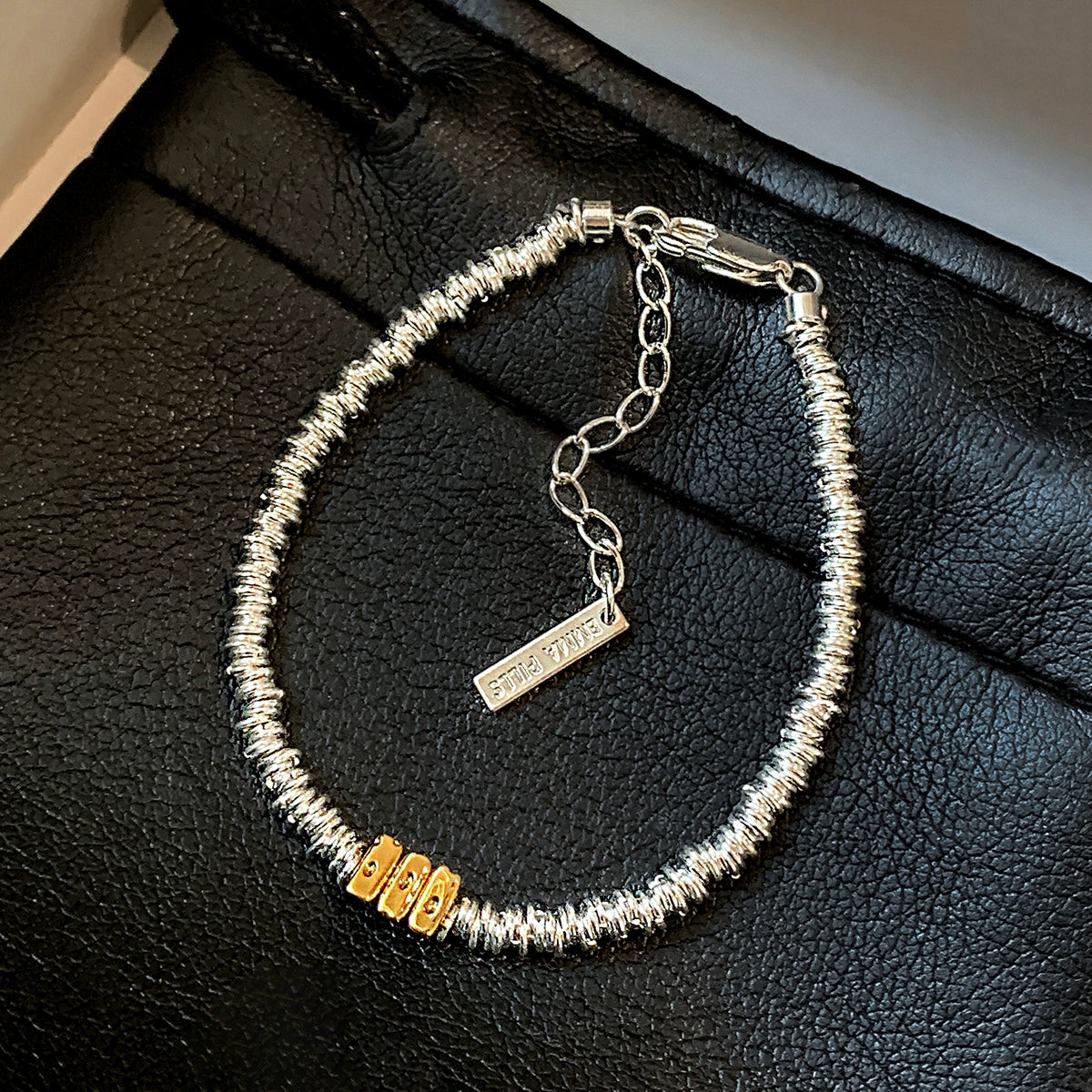 Small sugar cube broken gold bracelet women's light luxury niche design exquisite fashion 2025 new high-end bracelet jewelry