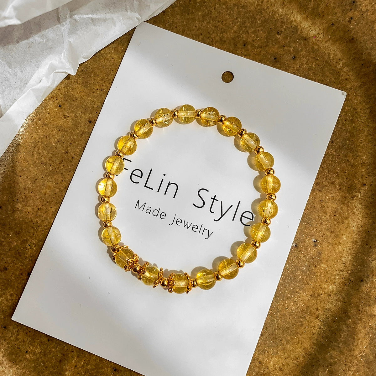 Natural citrine bracelet women's light luxury exquisite fashion 2025 super fire new metaphysical wealth beaded bracelet