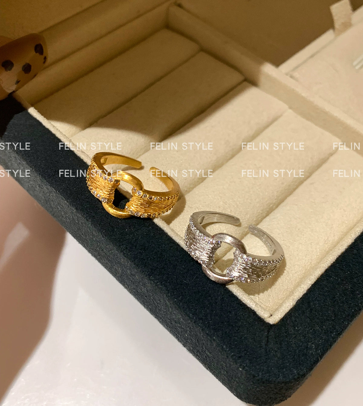 Retro brushed diamond-encrusted lace metal silver index finger ring women's opening adjustable light luxury exquisite niche design